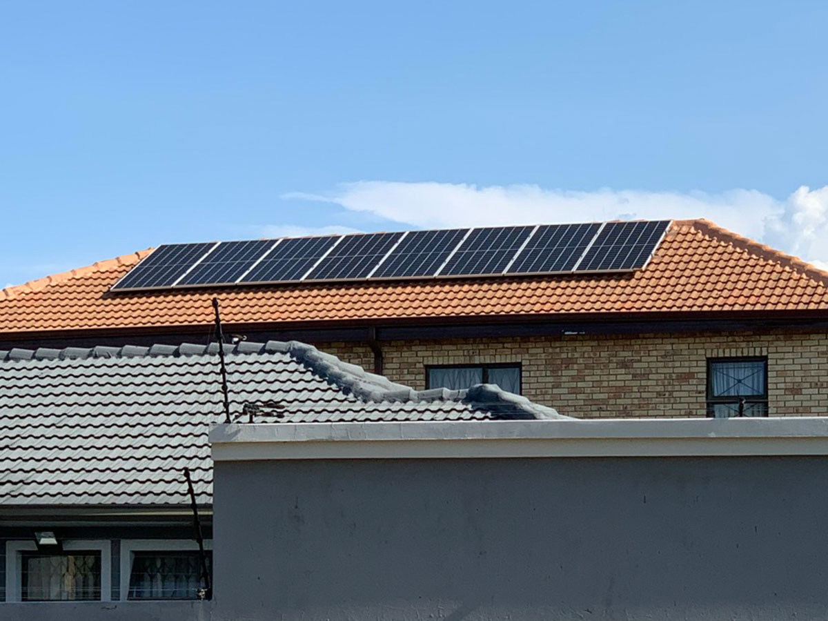 solar panels system on house roof johannesburg